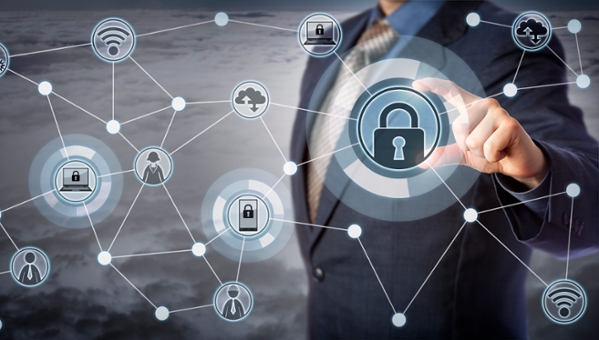 Students meeting to discuss a cybersecurity solution to a digital security breach
