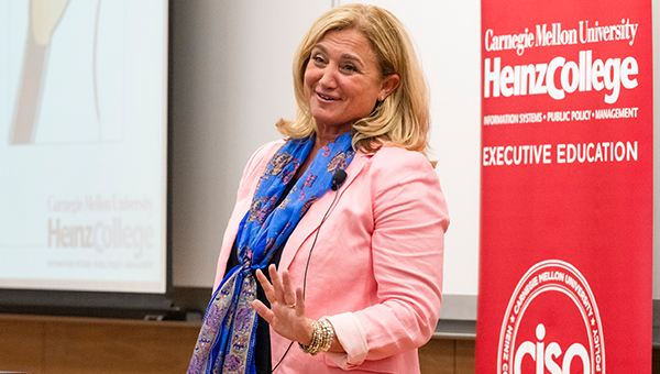 Instructor speaks in Heinz executive education workshop.