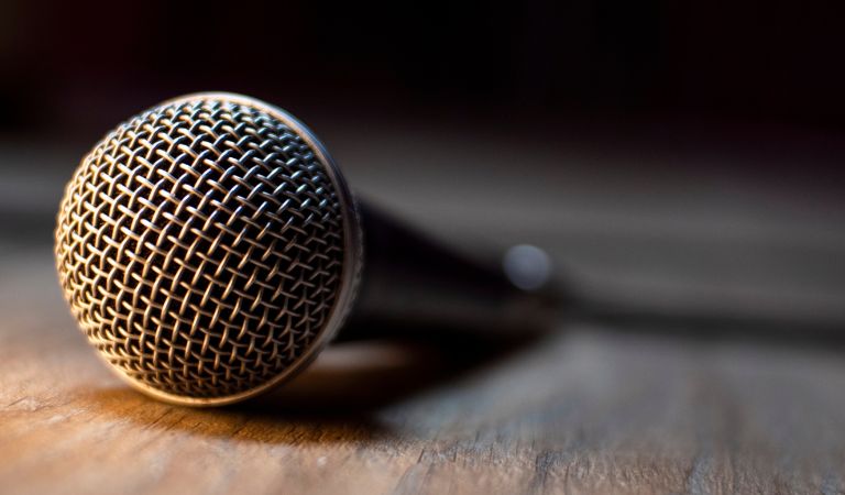 Photograph of a microphone