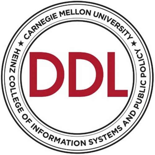 Data Driven Leadership (DDL) logo - round seal with red and black writing