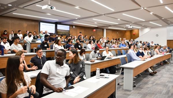 Students attend a presentation of Data Science for Social Good