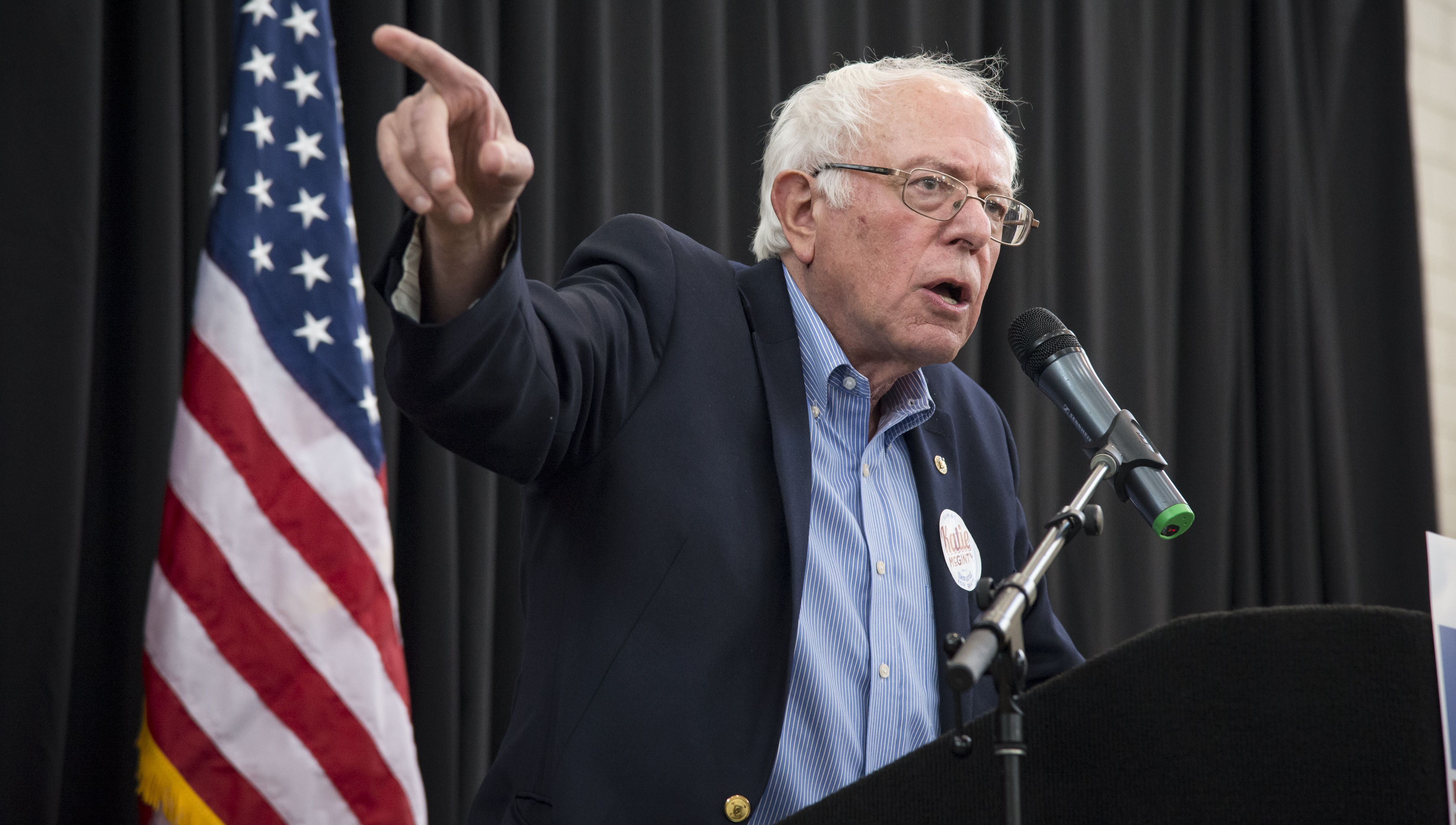 Senator Bernie Sanders speaking at Carnegie Mellon University