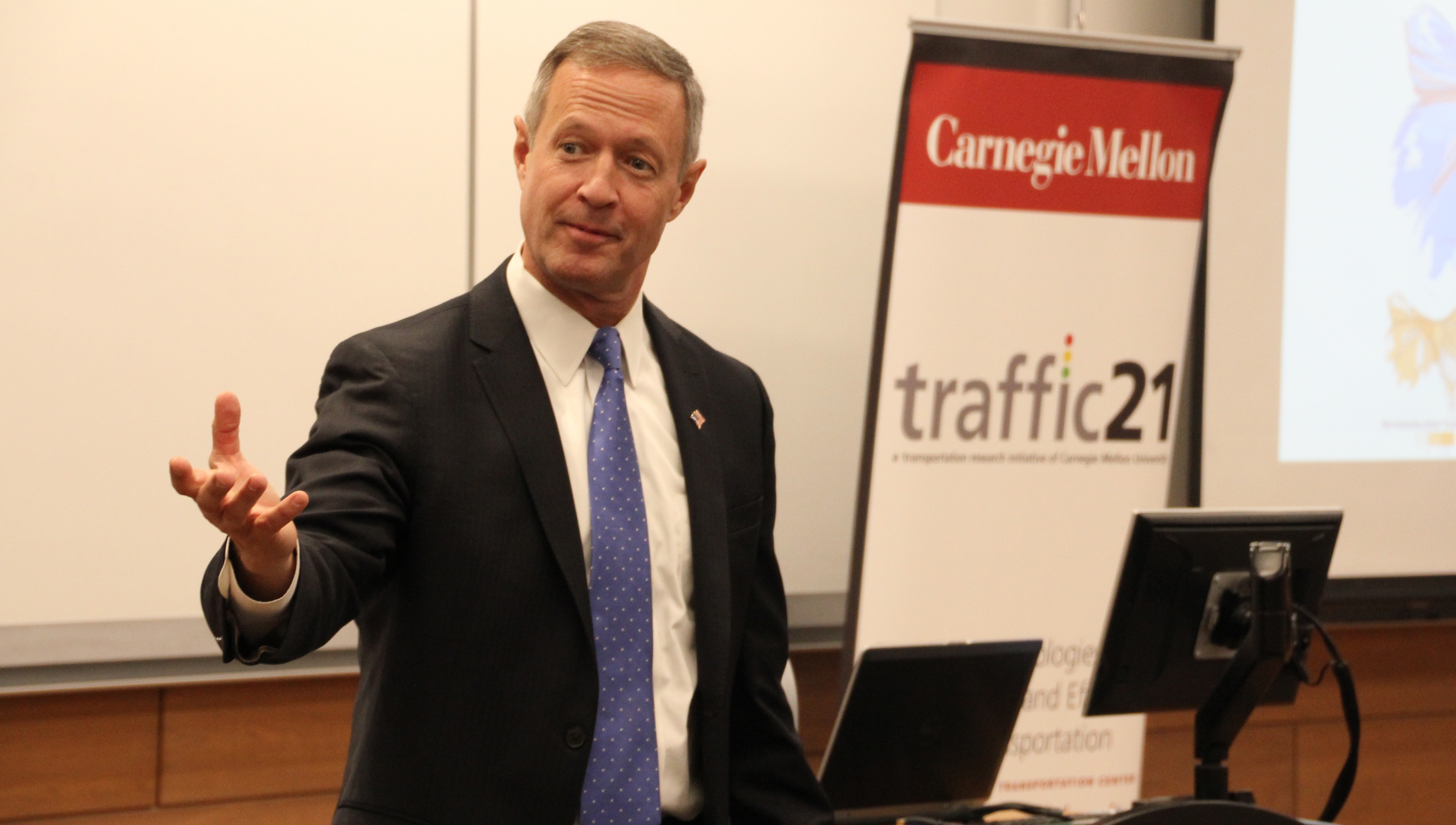 Martin O'Malley speaking at Heinz College