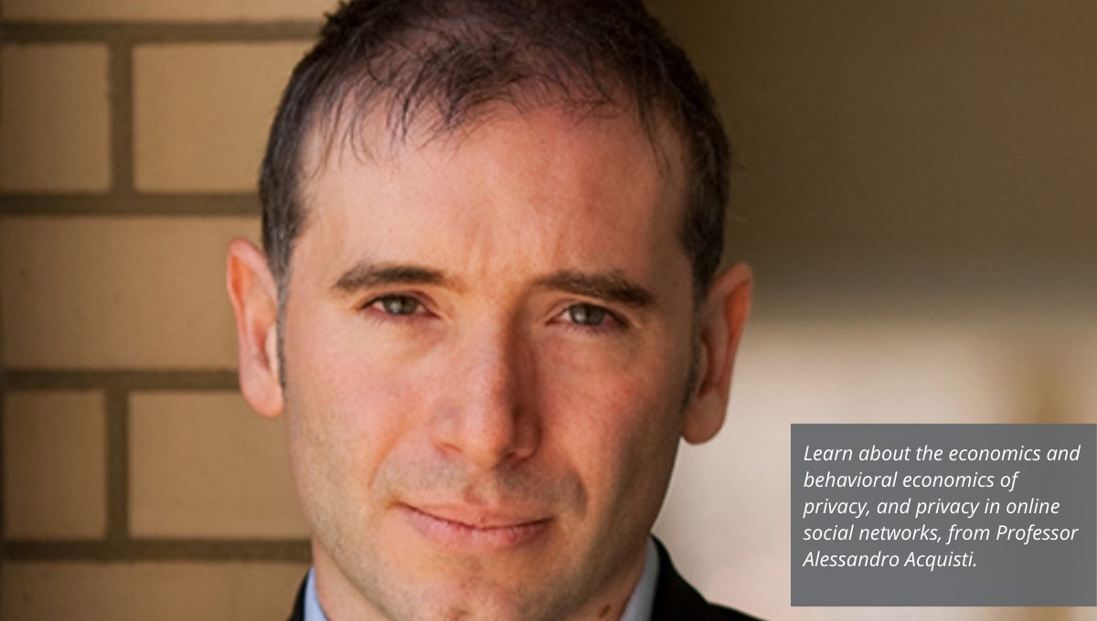 A photo of Professor Alessandro Acquisti