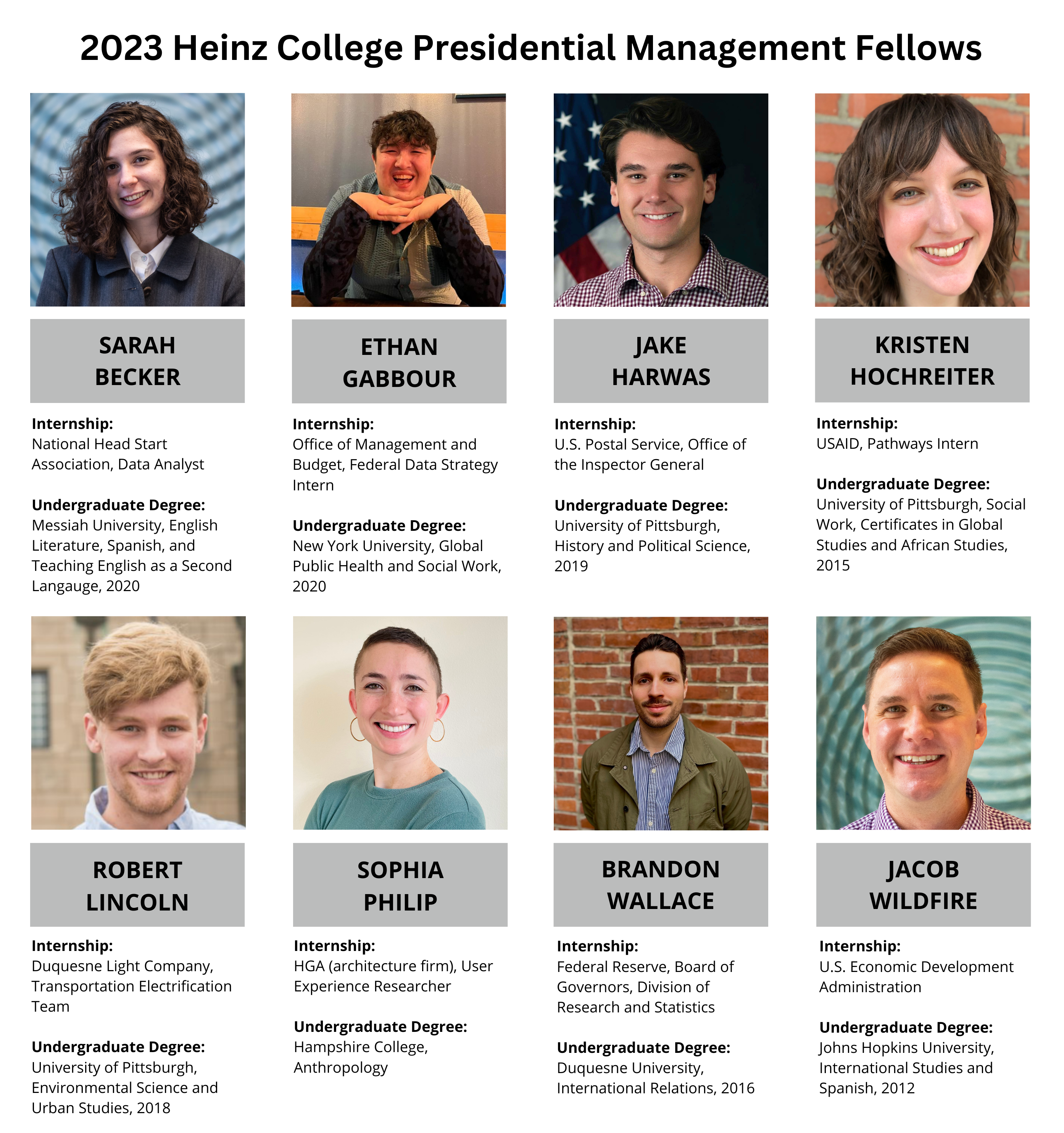 Presidential Management Fellows 2023 and internships