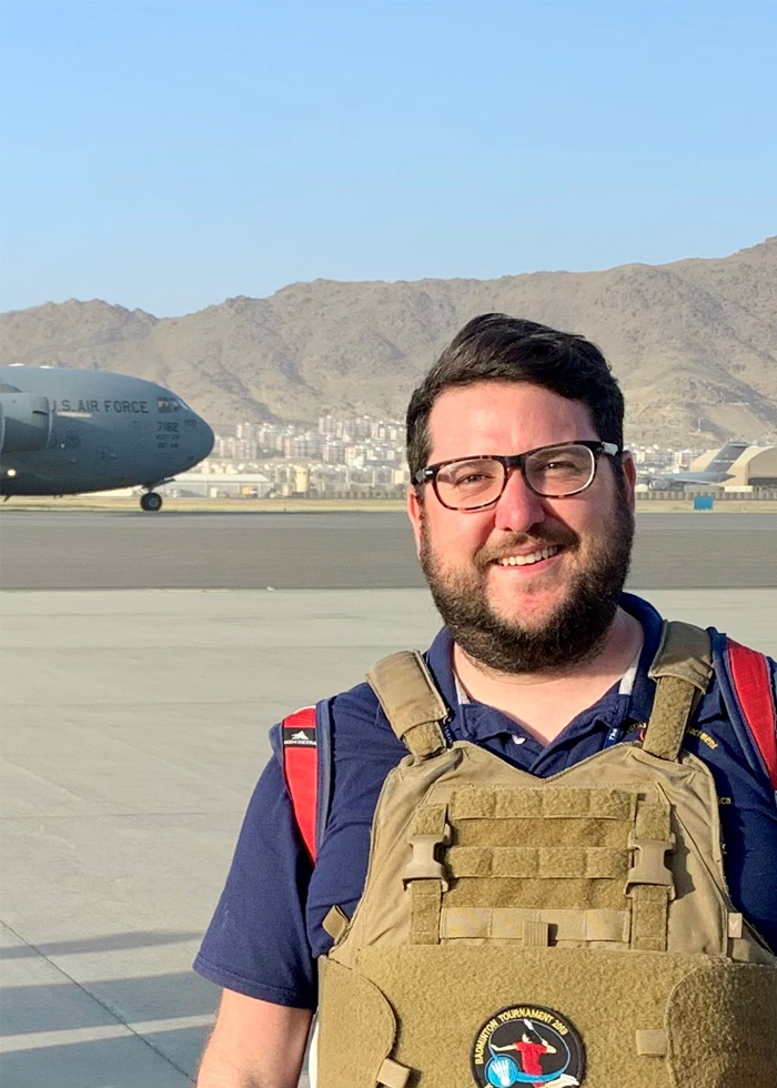 Alan Eaton in Kabul, Afghanistan, in 2021