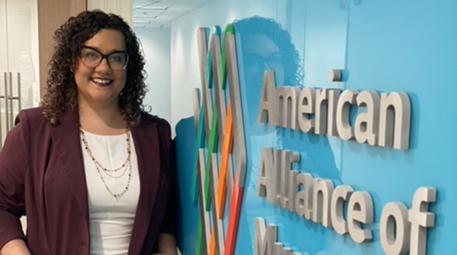Heinz alumna Grace Stewart at the offices of the American Alliance of Museums