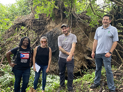 Heinz alumna Tiffany Taulton with partners Rebecca Kiernan, Thomas Guentner, and Matt Erb