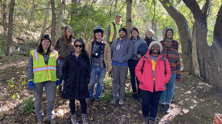 image of volunteers after tree planting