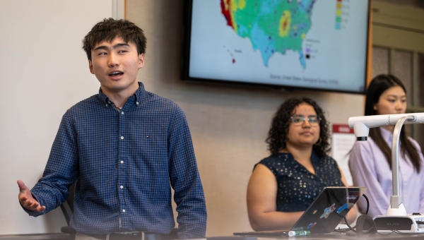 Heng Jiang (MSPPM-DA ‘25) during the project's capstone presentation.
