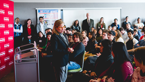 Carmen Yulin Cruz speaking to students at Heinz College