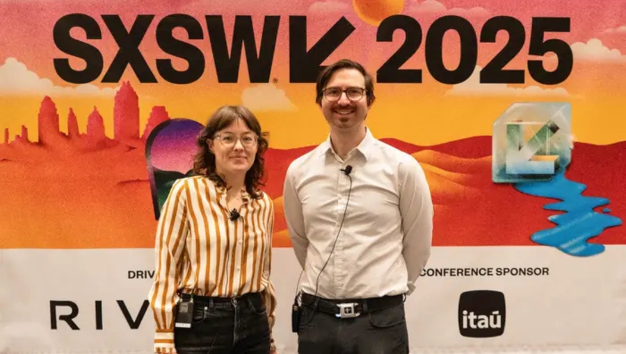 Sarah Fox andNikolas Martelaro at SXSW.