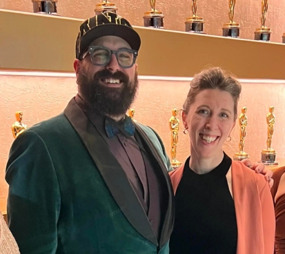 Alana Billingsley and John Zuiker at the Oscars. Photo credit: AMPAS