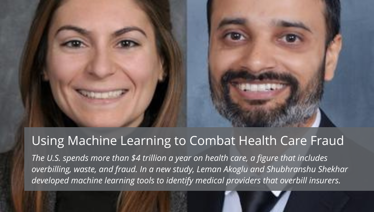 Leman Akoglu Machine Learning Health Care Fraud