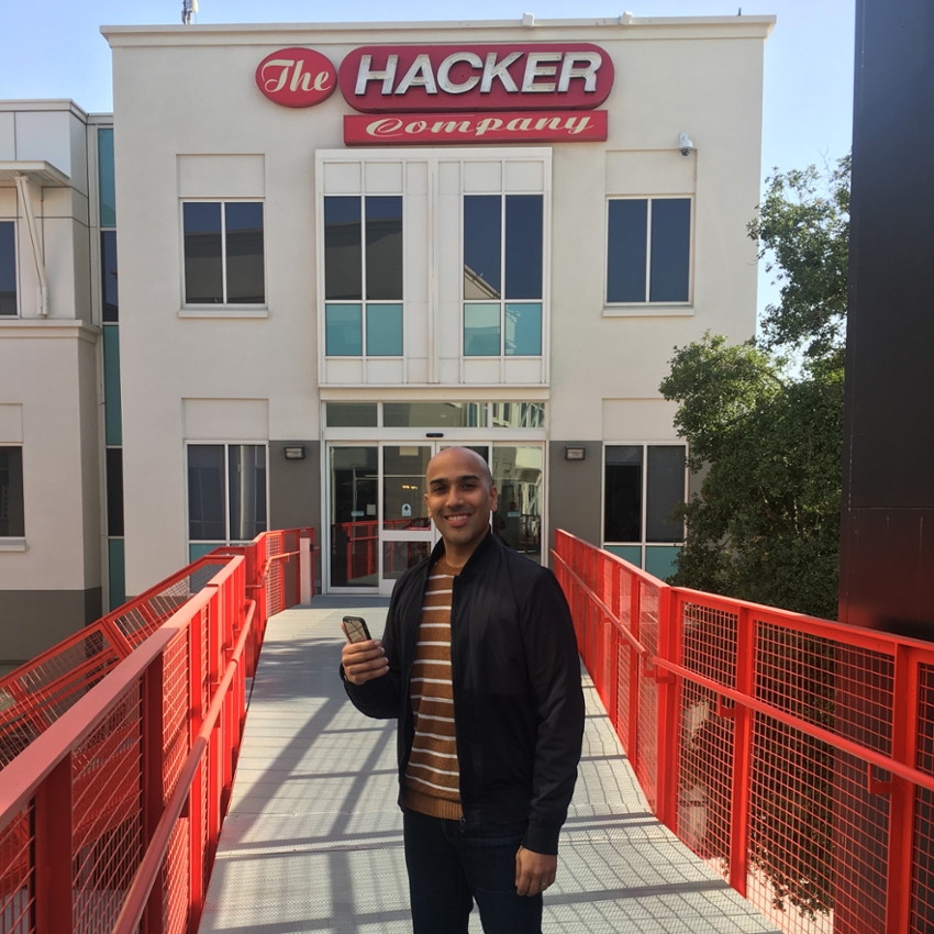 Joydeep Gangopadhyay at Facebook's campus in Silicon Valley