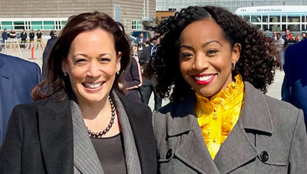 Vice President Kamala Harris and State Controller Malia Cohen