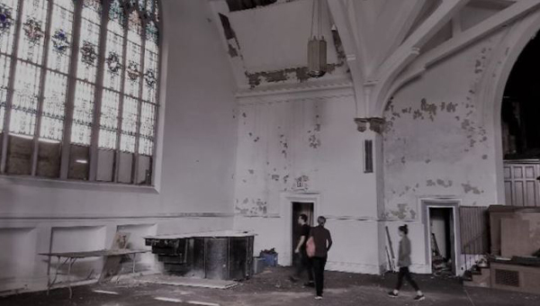 Inside view of Second Presbyterian Church in Wilkinsburg, Pennsylvania