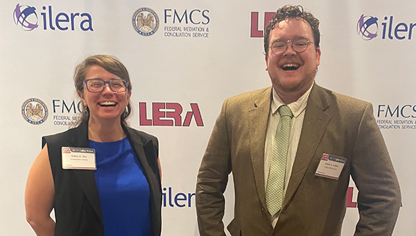 Ashley Orr and Jacob Cribbs at the LERA Conference.