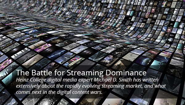 graphic concept of a wave of streaming services growing