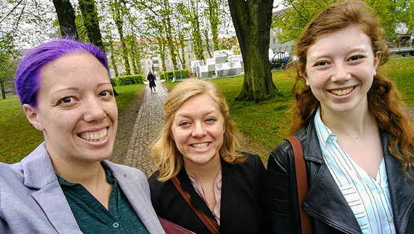 Students at a conference in Denmark