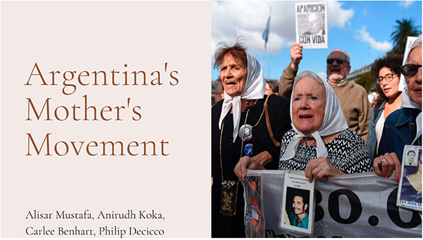 Image of women participating in Argentina Mothers Movement demonstration