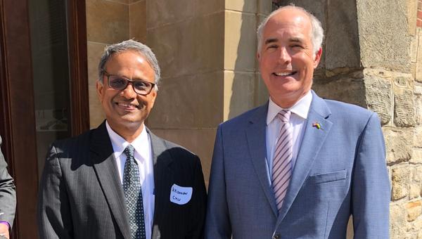 Dean Krishnan and Senator Bob Casey